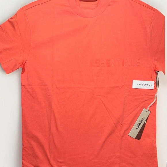 Essentials Vibrant Coral Short Sleeve Tee - Picture 4 of 10